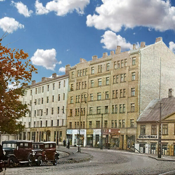 Tilta un Duntes ielu krustojums - 1930. gadi