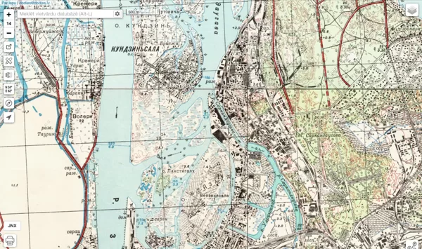Sarkandaugavas karte - 1917. gads
