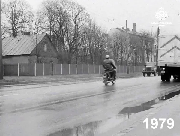 Traumotoloģijas slimnīcas parks Duntes ielā - 1979. gads