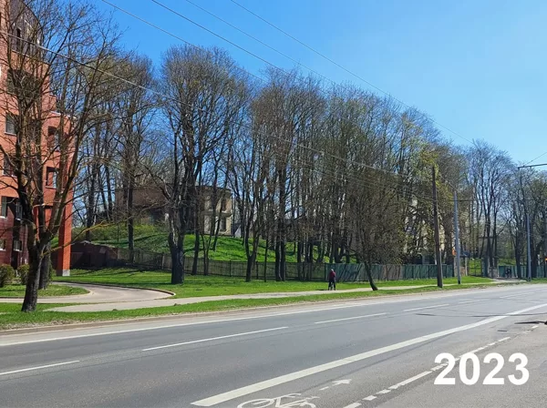 Traumotoloģijas slimnīcas parks Duntes ielā - 2023. gads